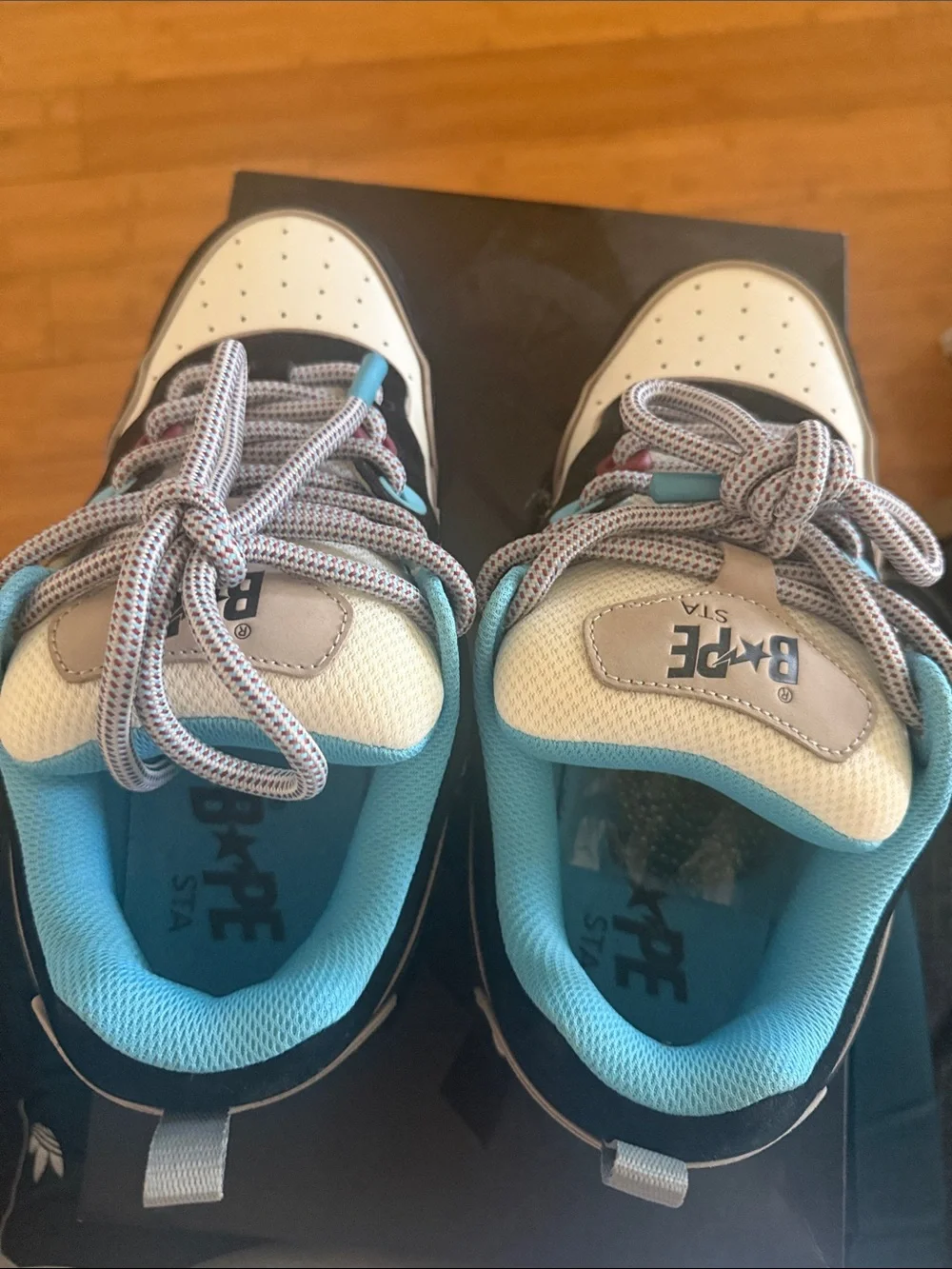 BAPE Athletic Sneakers - Black White Blue